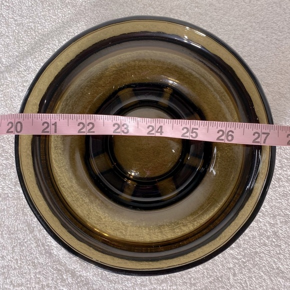 Vintage MCM Smoky Glass Ashtray Trinket Dish Glass Decor - Picture 2 of 13